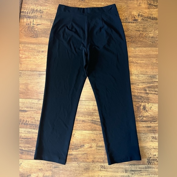 ST. JOHN Black Silky Knit Stripe Dress Pants Size 4 EUC! - Picture 4 of 7